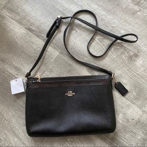 NEW Coach Purse Bag Crossbody Black Wallet
